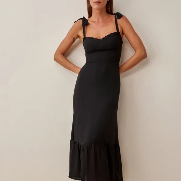 Reformation Nikita Dress in Black - Picture 2 of 8